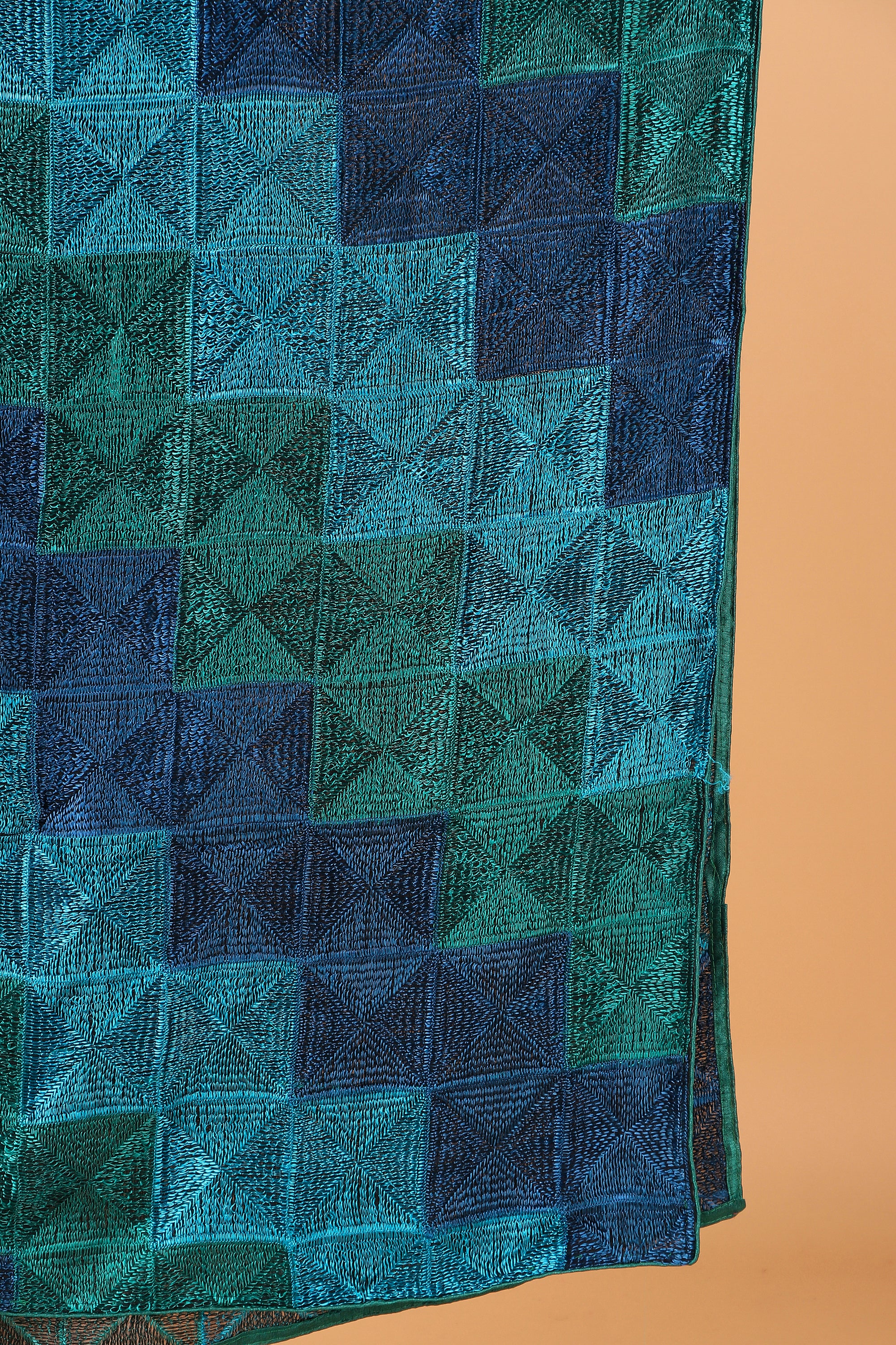 Peacock Toned Phulkari Dupatta